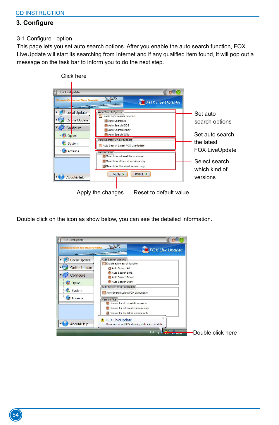 Configure | Foxconn D70S Series User Manual | Page 61 / 65