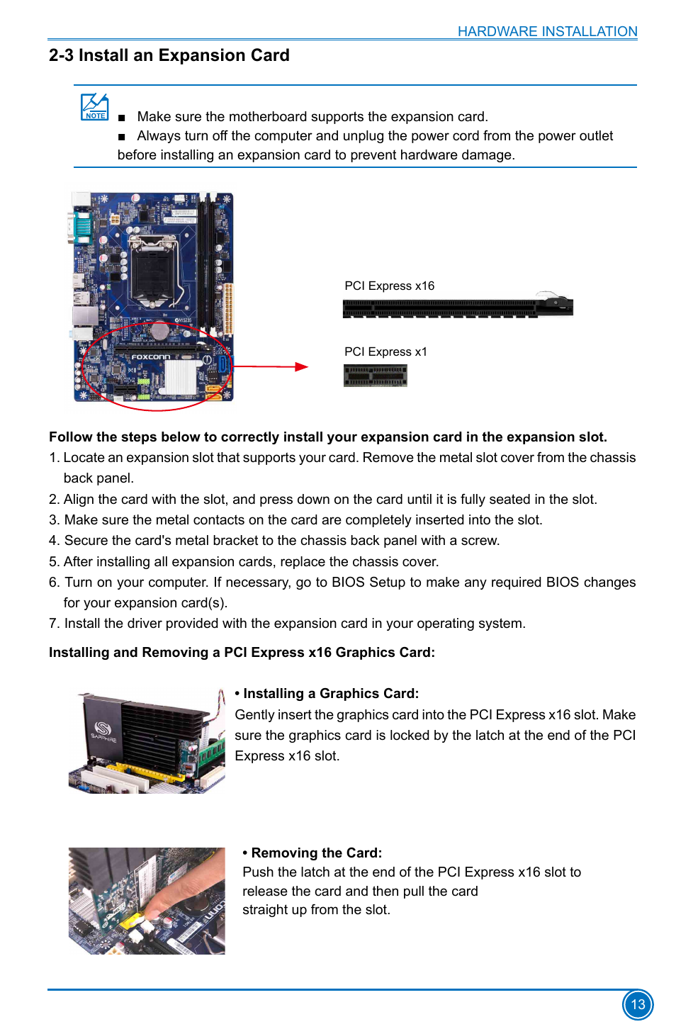 3 install an expansion card | Foxconn H81MXV Series User Manual | Page 20 / 64