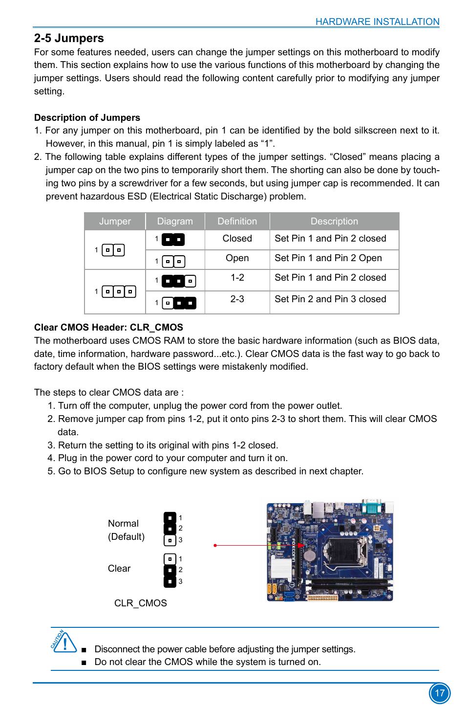 5 jumpers | Foxconn H81MXV Series User Manual | Page 24 / 64