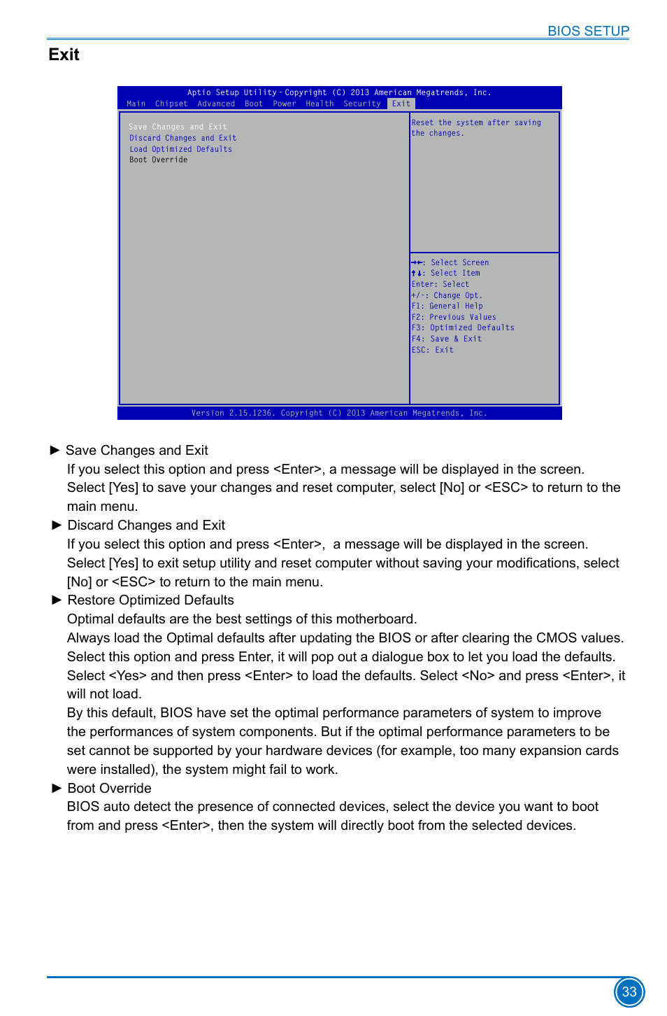 Exit | Foxconn H81MXV Series User Manual | Page 40 / 64