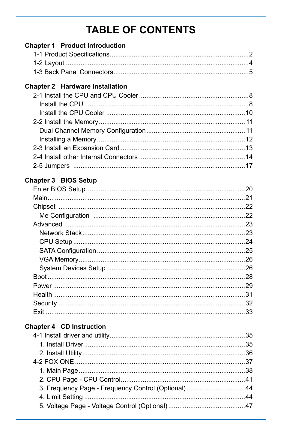 Foxconn H81MXV Series User Manual | Page 6 / 64