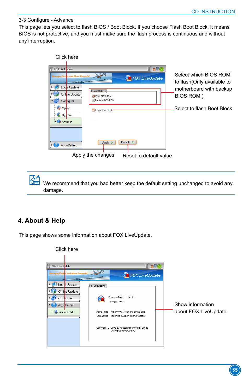 About & help | Foxconn H81MXV Series User Manual | Page 62 / 64