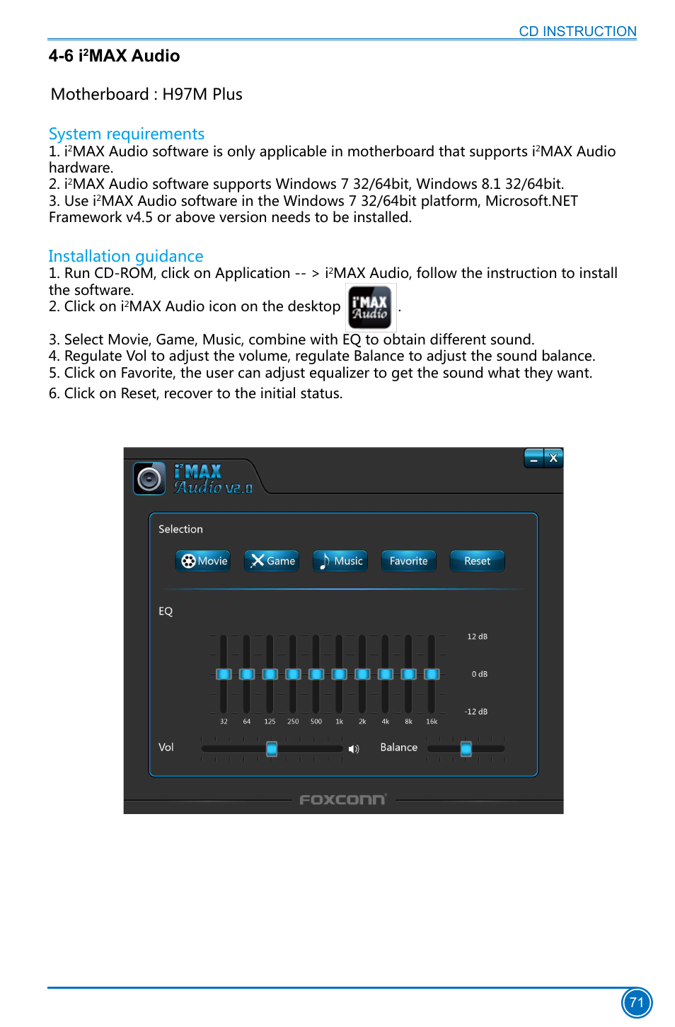 6 i2max audio, Max audio | Foxconn H97M Plus User Manual | Page 78 / 81