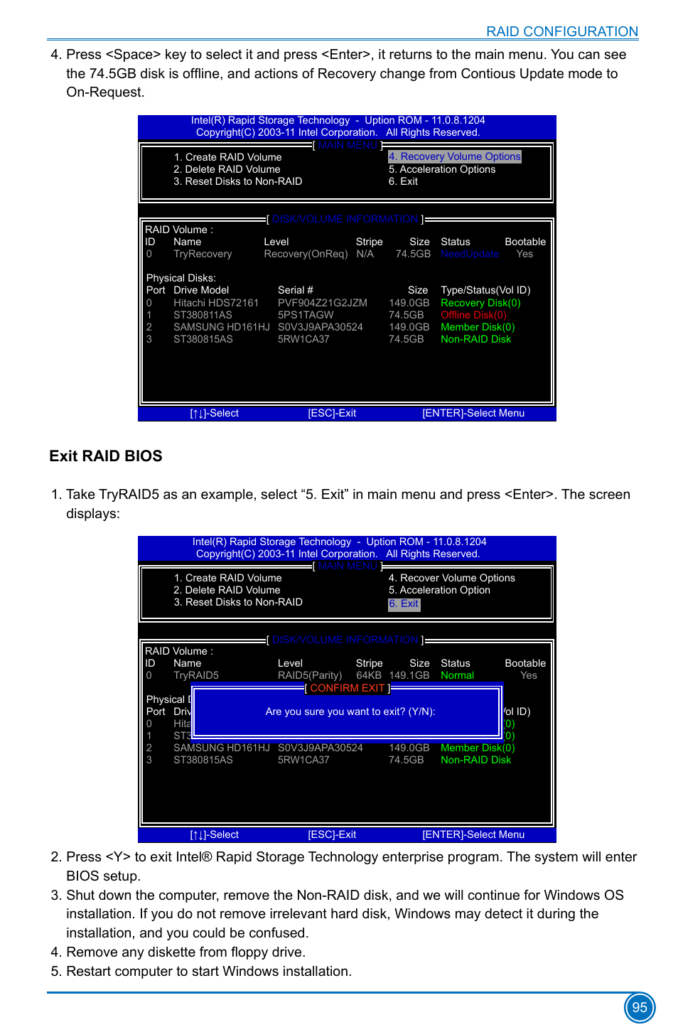 Exit raid bios | Foxconn B75M User Manual | Page 102 / 106