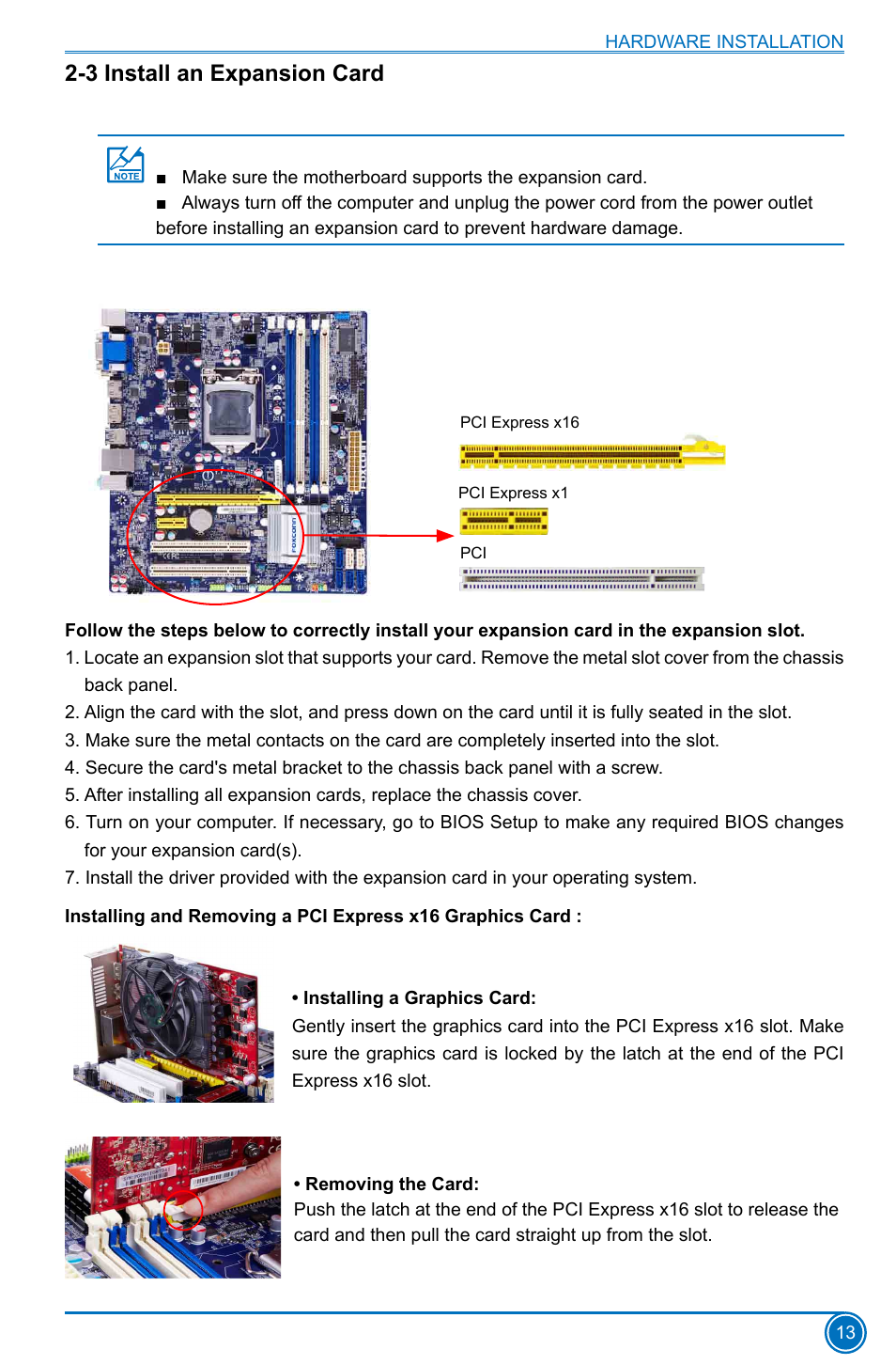 3 install an expansion card | Foxconn B75M User Manual | Page 20 / 106