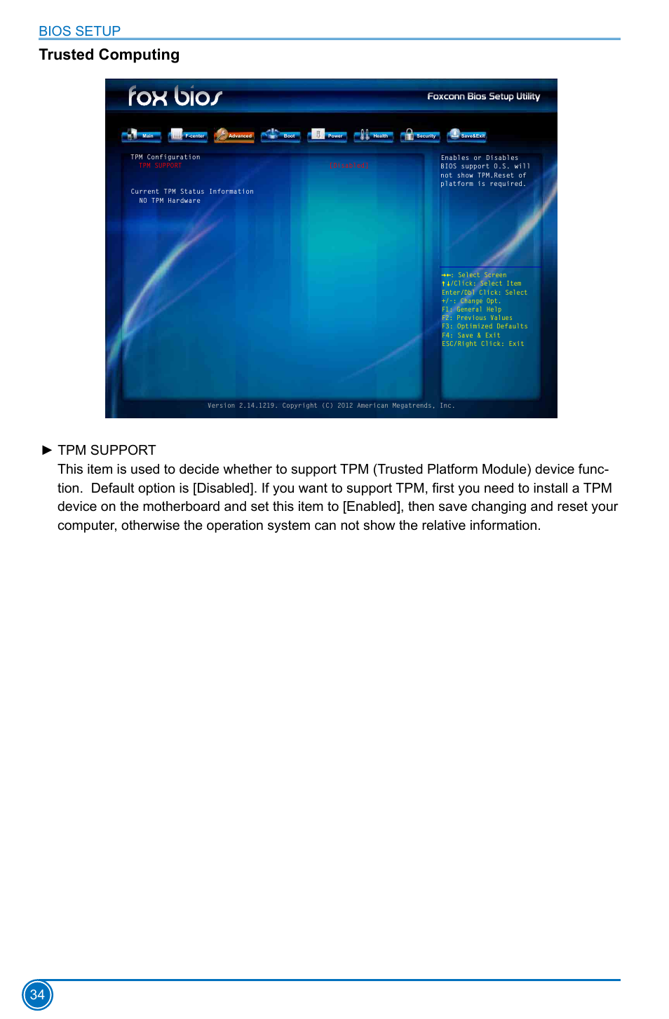 Trusted computing | Foxconn B75M User Manual | Page 41 / 106