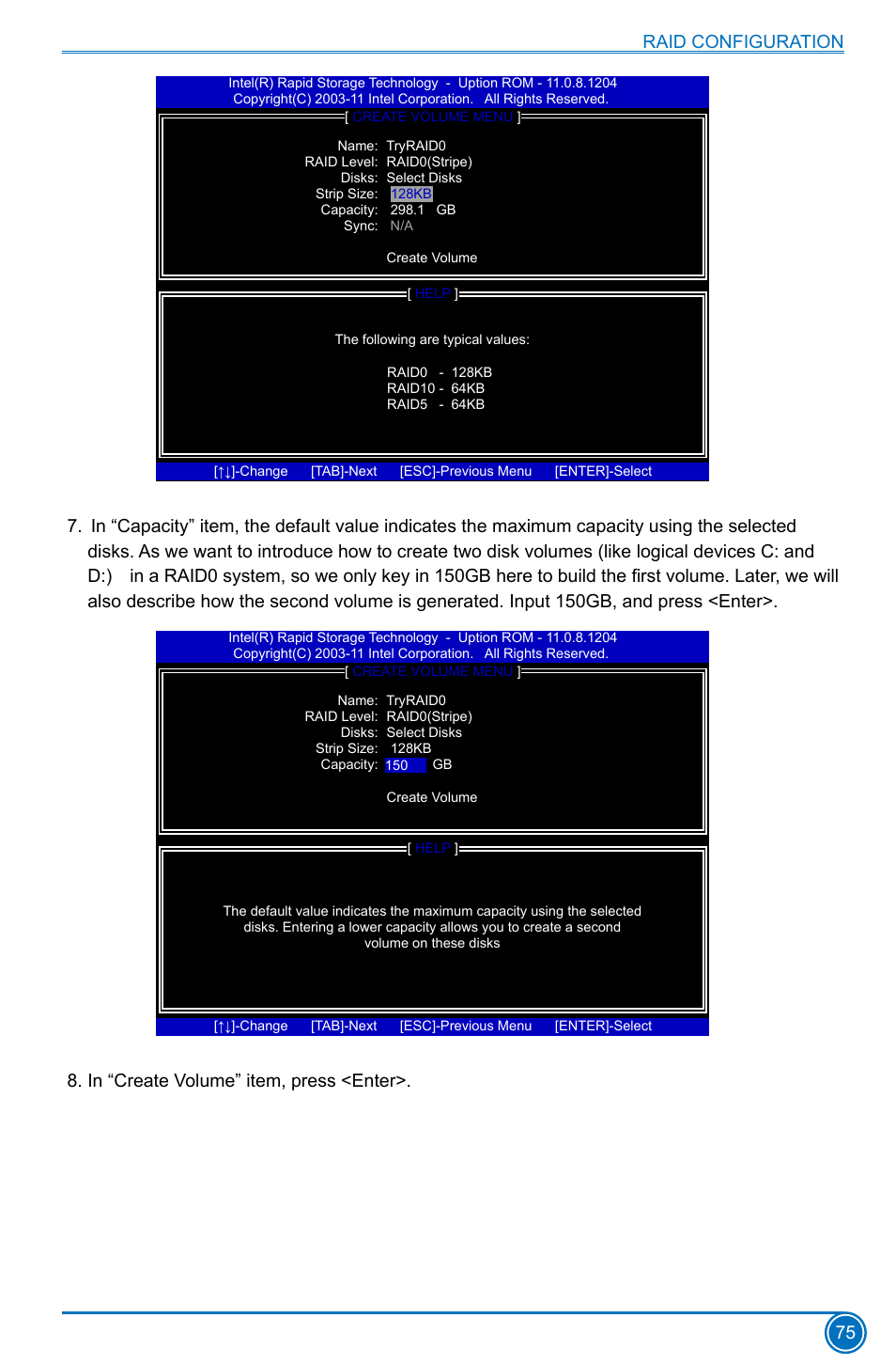 Raid configuration 75 | Foxconn B75M User Manual | Page 82 / 106