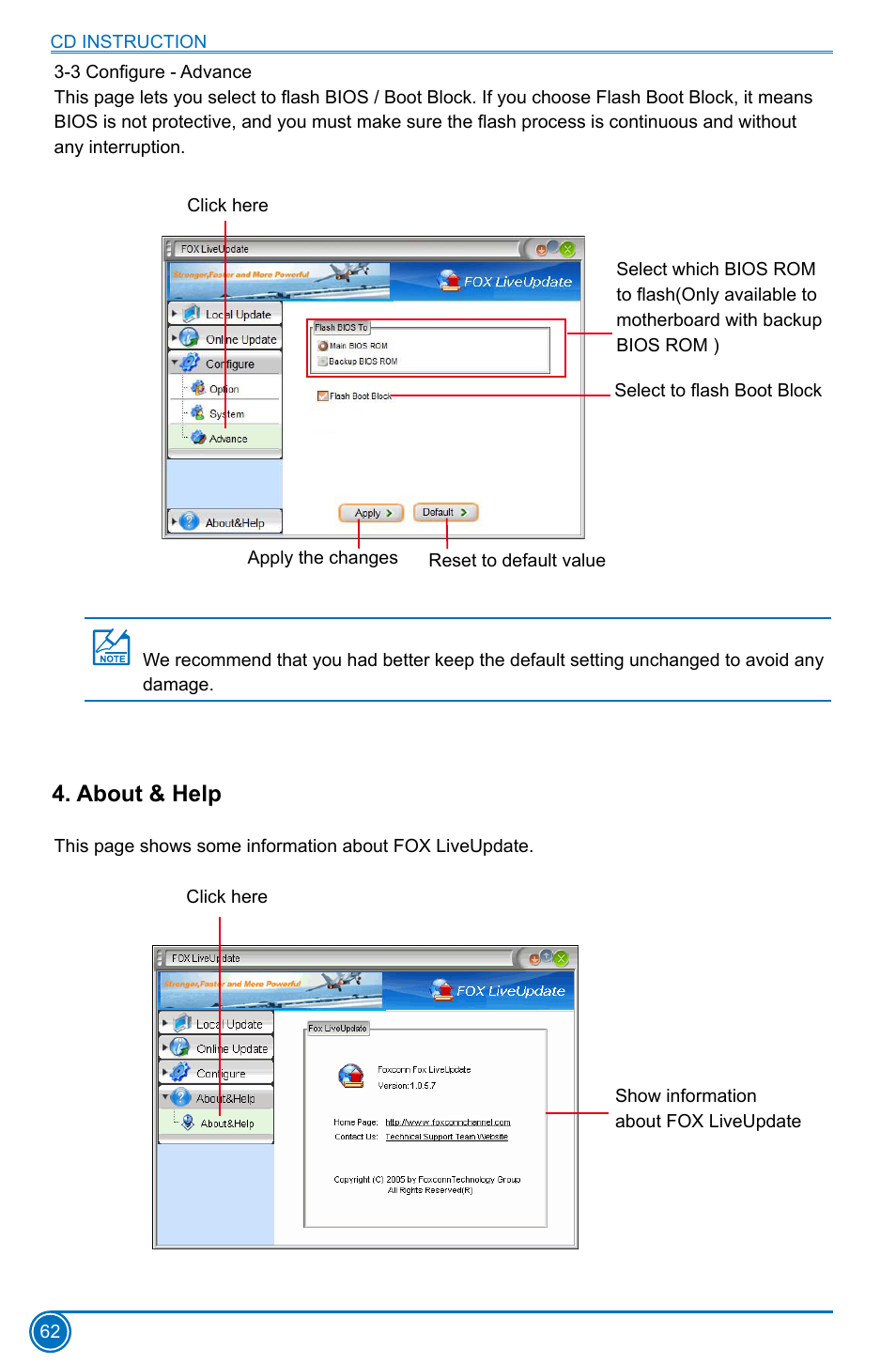 About & help | Foxconn H61MD Series User Manual | Page 69 / 71