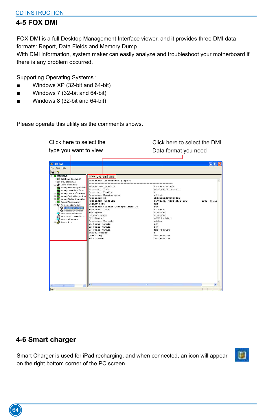 5 fox dmi, 6 smart charger, 5 fox dmi 4-6 smart charger | Foxconn H61MD Series User Manual | Page 71 / 71