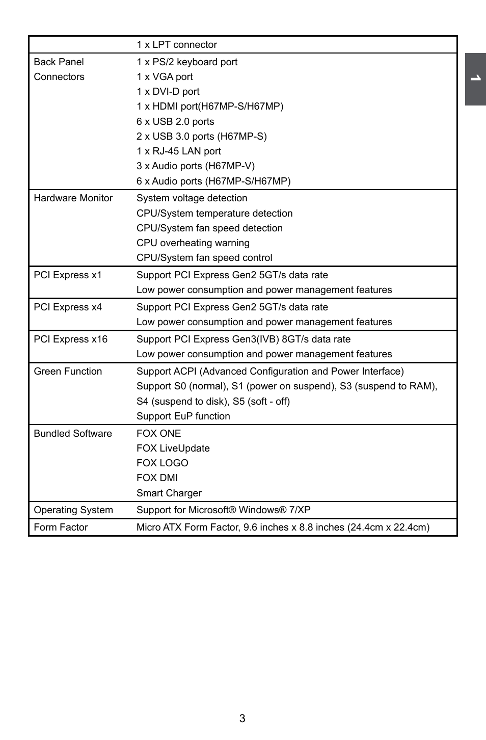 Foxconn H67MP Series User Manual | Page 10 / 108