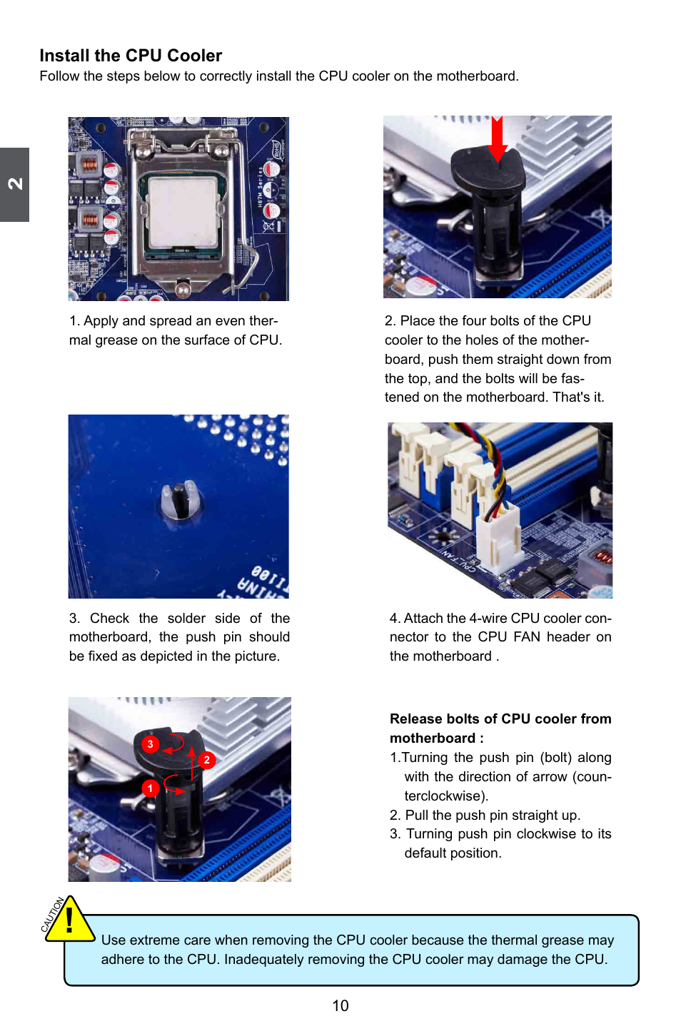 Install the cpu cooler | Foxconn H67MP Series User Manual | Page 17 / 108