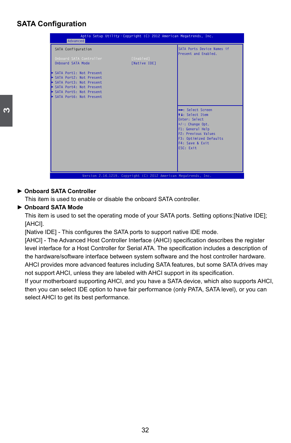 Sata configuration | Foxconn H67MP Series User Manual | Page 39 / 108