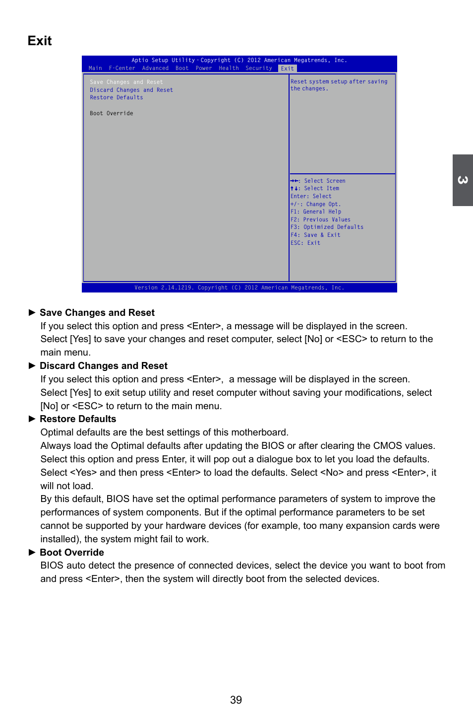 Exit | Foxconn H67MP Series User Manual | Page 46 / 108