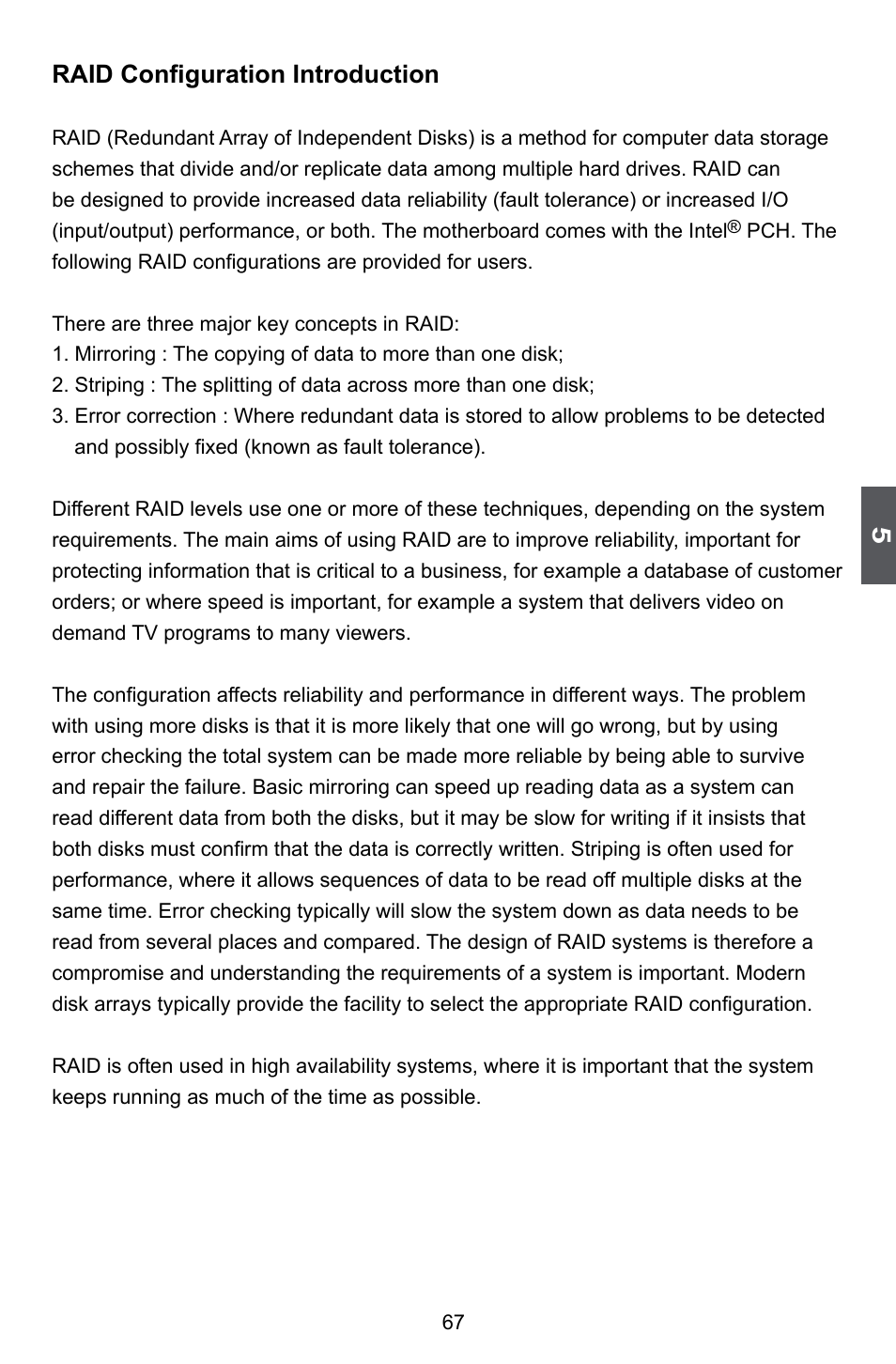 Raid configuration introduction | Foxconn H67MP Series User Manual | Page 74 / 108