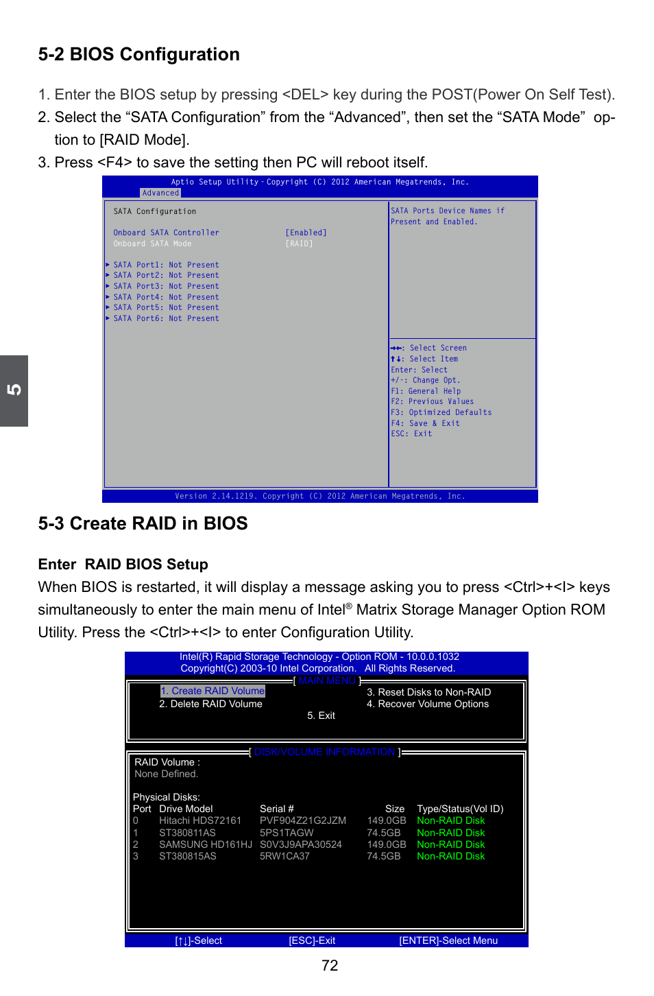 2 bios configuration, 3 create raid in bios | Foxconn H67MP Series User Manual | Page 79 / 108