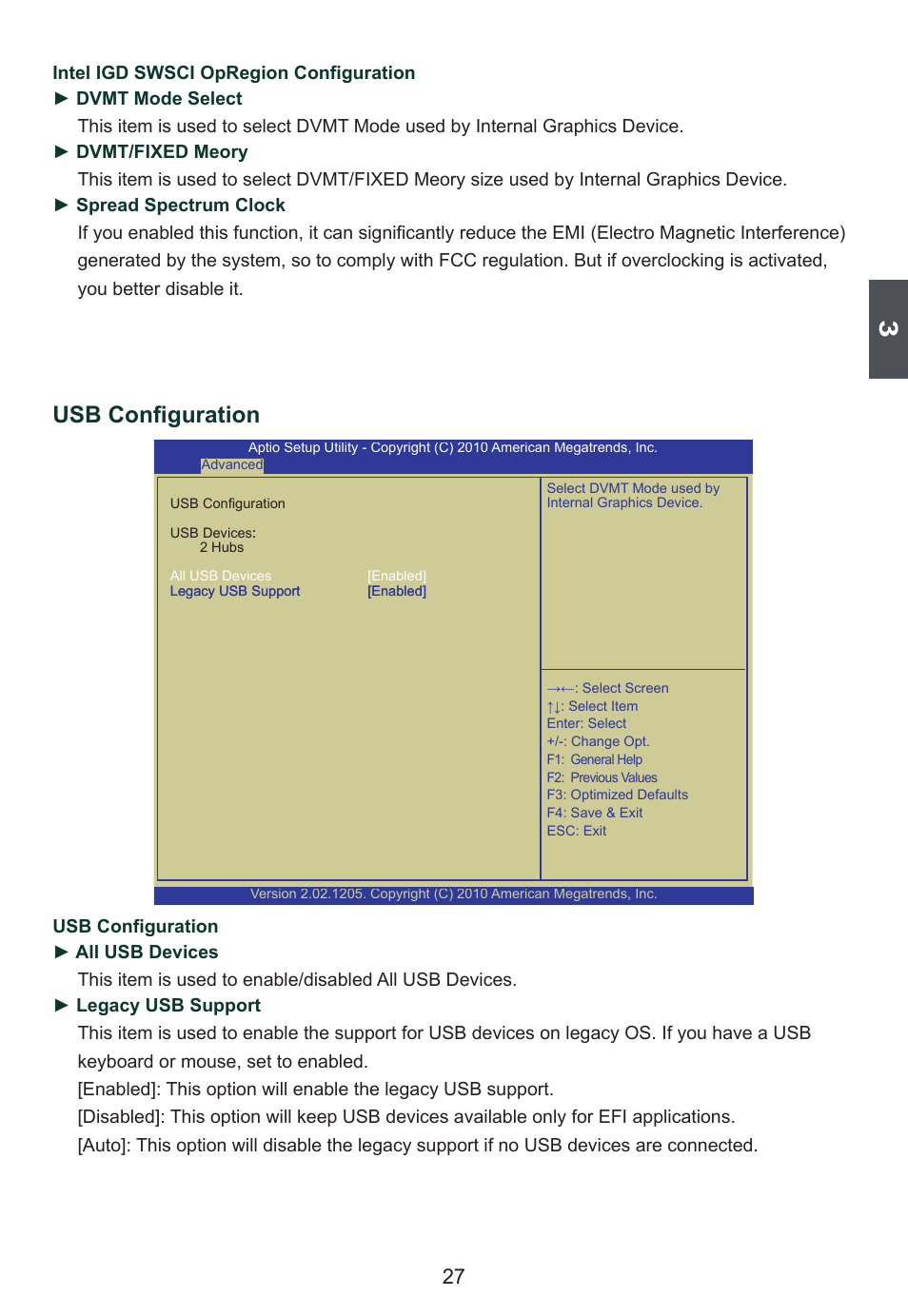 Usb configuration | Foxconn H67S User Manual | Page 34 / 73