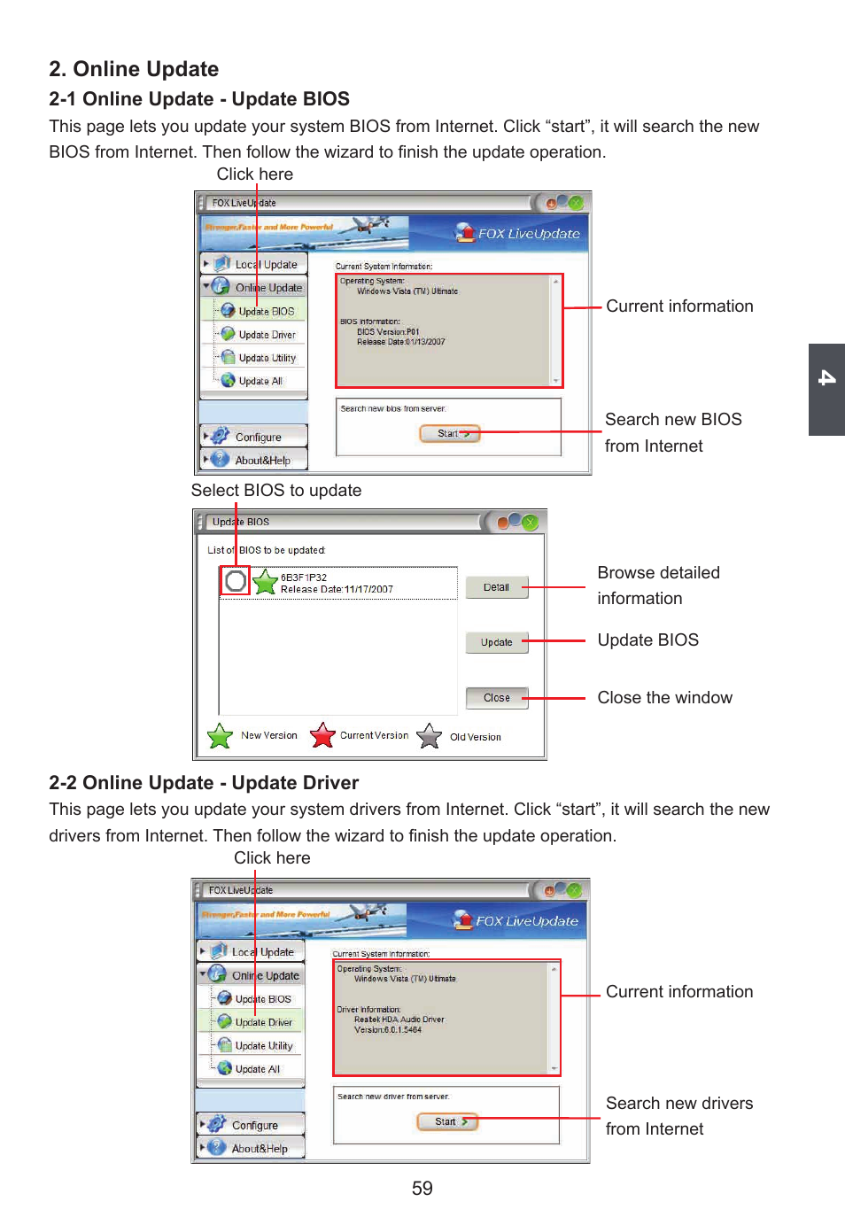 Online update | Foxconn H67S User Manual | Page 66 / 73