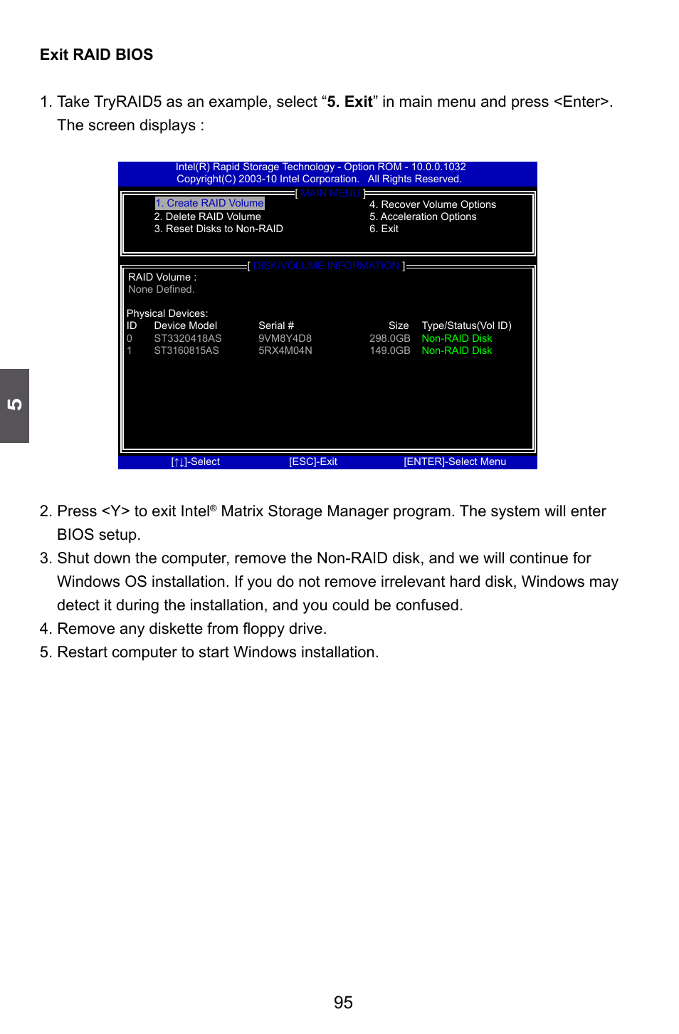 Press <y> to exit intel | Foxconn H77M Series User Manual | Page 102 / 106