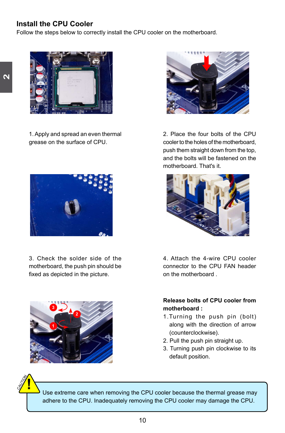 Install the cpu cooler | Foxconn H77M Series User Manual | Page 17 / 106