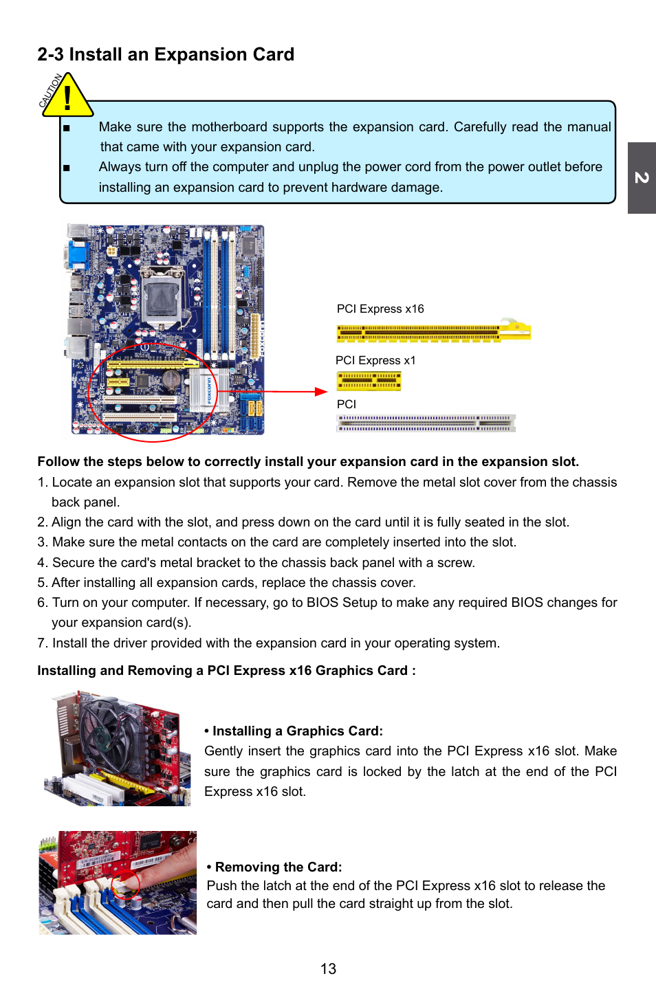 3 install an expansion card | Foxconn H77M Series User Manual | Page 20 / 106