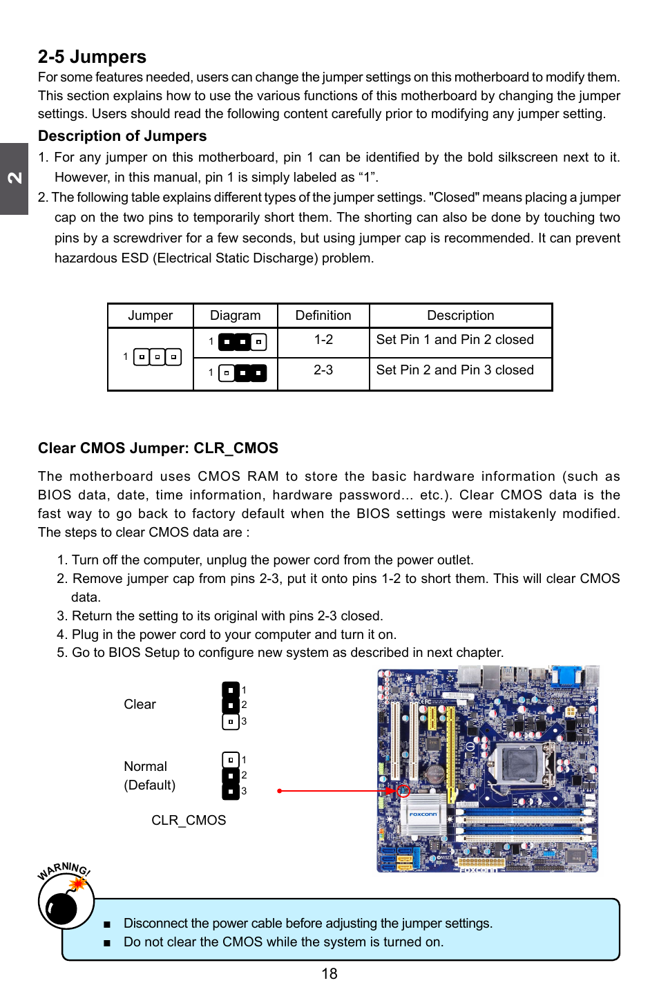 5 jumpers | Foxconn H77M Series User Manual | Page 25 / 106