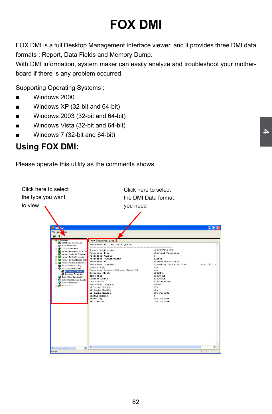 Fox dmi, Using fox dmi | Foxconn H77M Series User Manual | Page 69 / 106