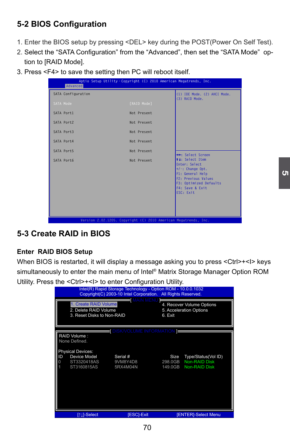 2 bios configuration, 3 create raid in bios | Foxconn H77M Series User Manual | Page 77 / 106