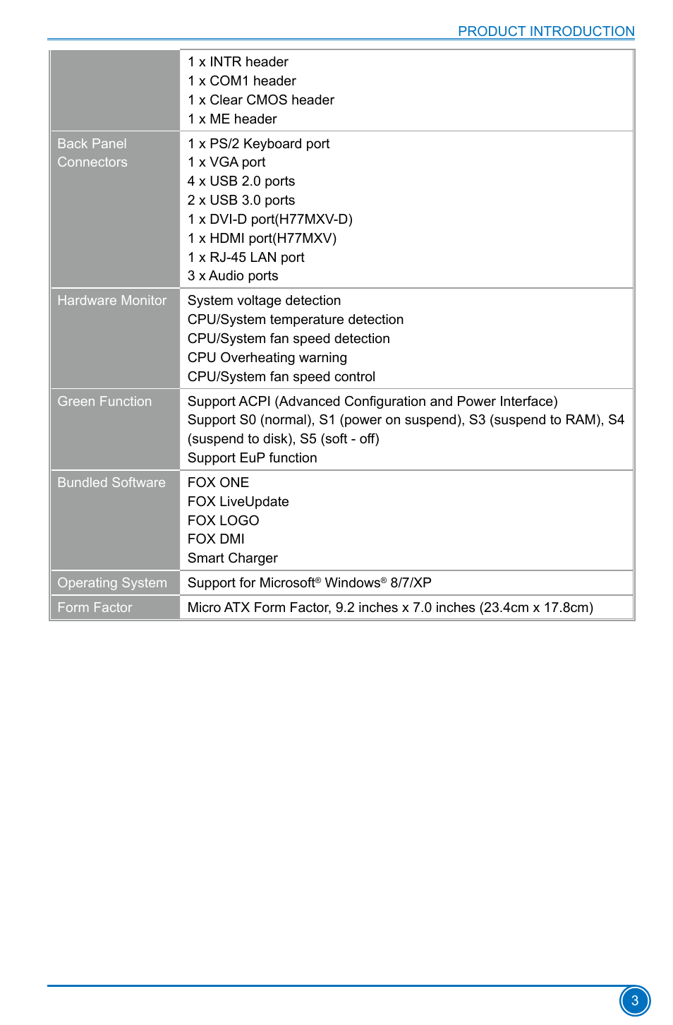 Foxconn H77MXV Series User Manual | Page 10 / 106