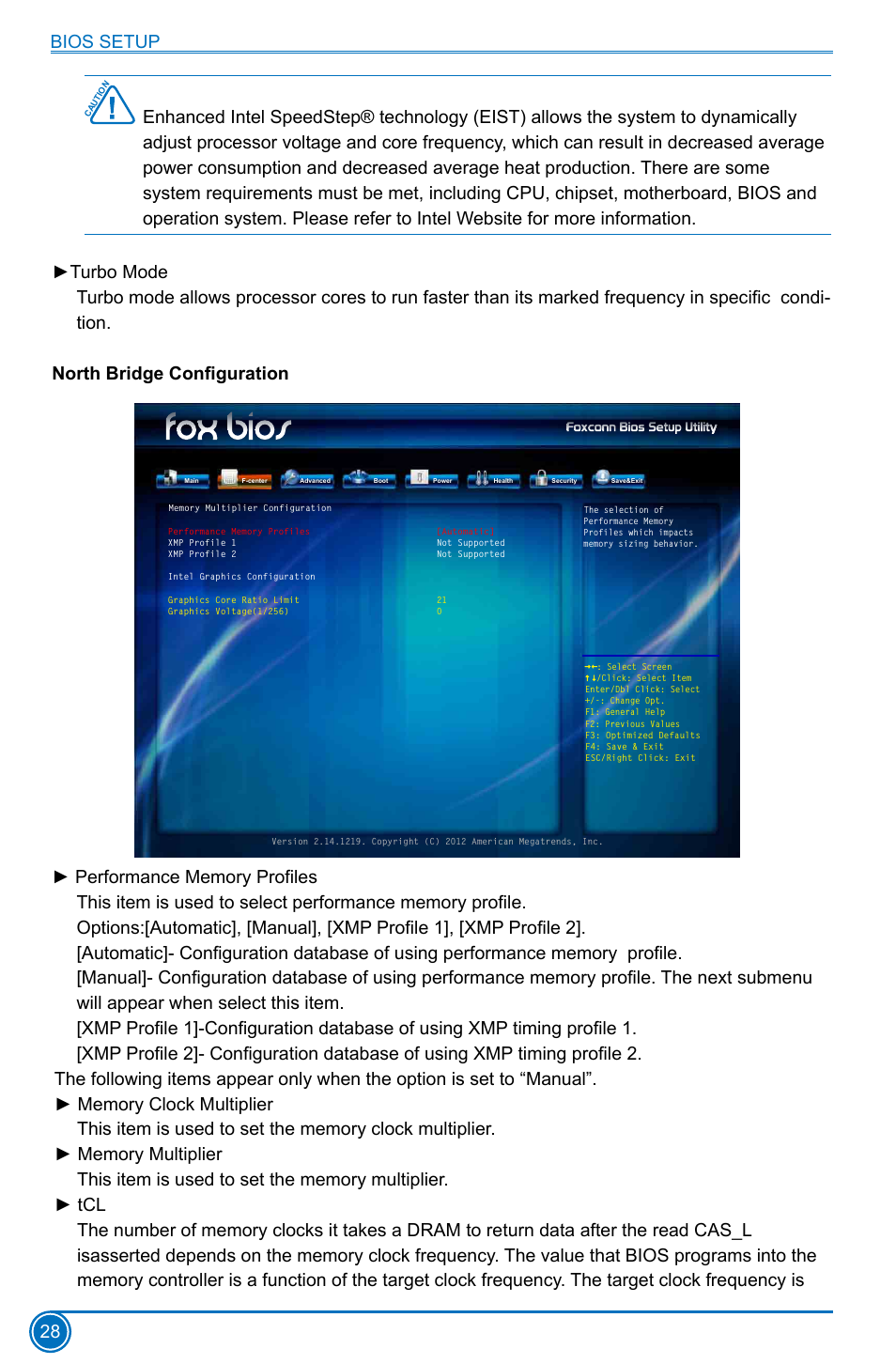 Bios setup 28 | Foxconn H77MXV Series User Manual | Page 35 / 106