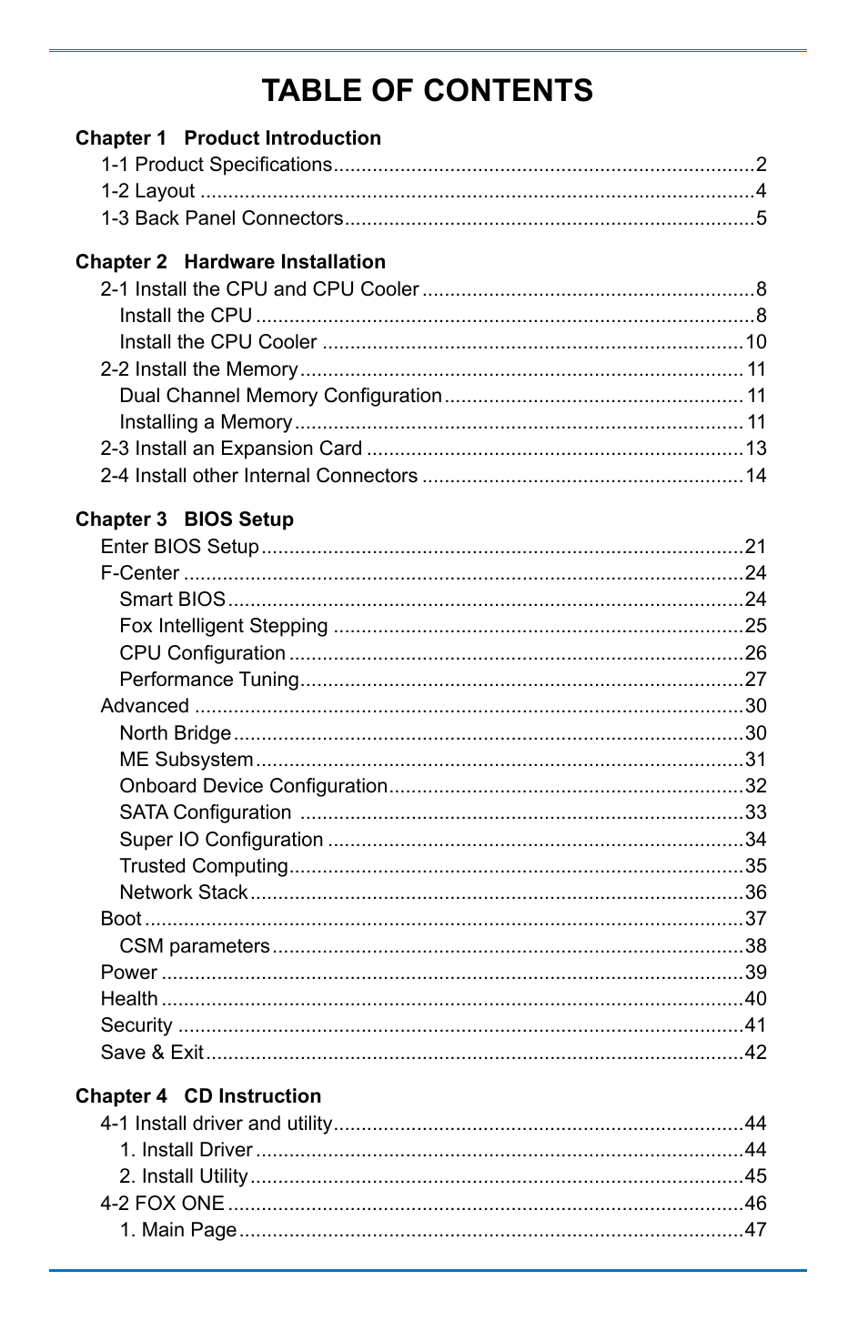 Foxconn H77MXV Series User Manual | Page 6 / 106