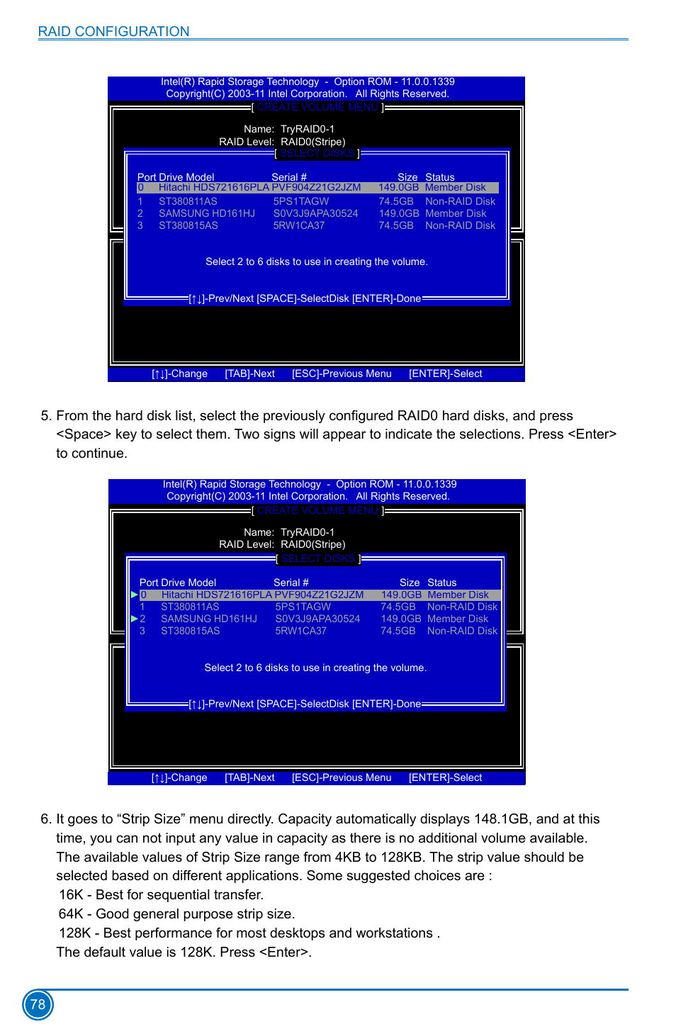 Raid configuration 78 | Foxconn H77MXV Series User Manual | Page 85 / 106