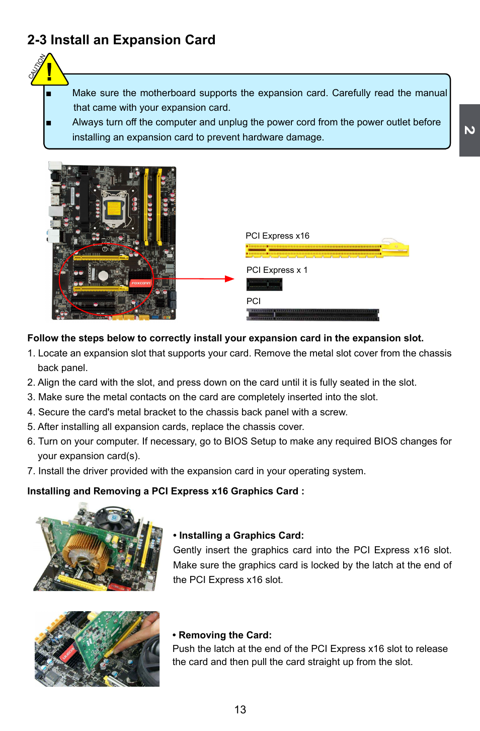 3 install an expansion card | Foxconn P67A Series User Manual | Page 20 / 115