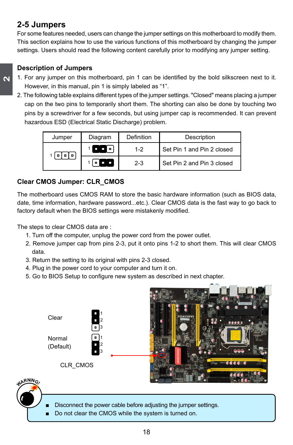 5 jumpers | Foxconn P67A Series User Manual | Page 25 / 115