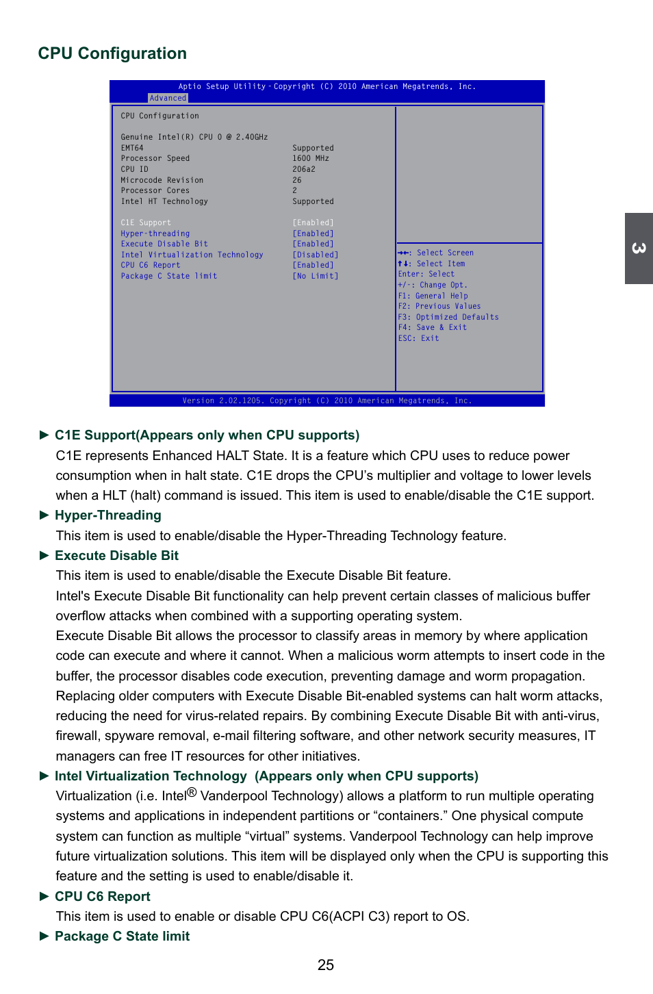 Cpu configuration | Foxconn P67A Series User Manual | Page 32 / 115