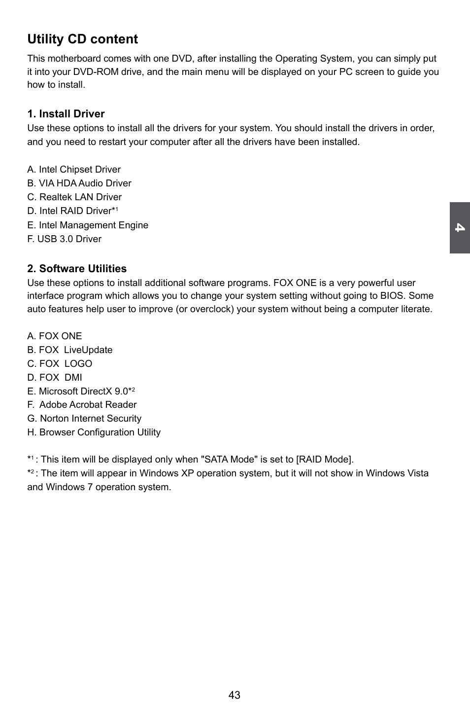 Utility cd content | Foxconn P67A Series User Manual | Page 50 / 115
