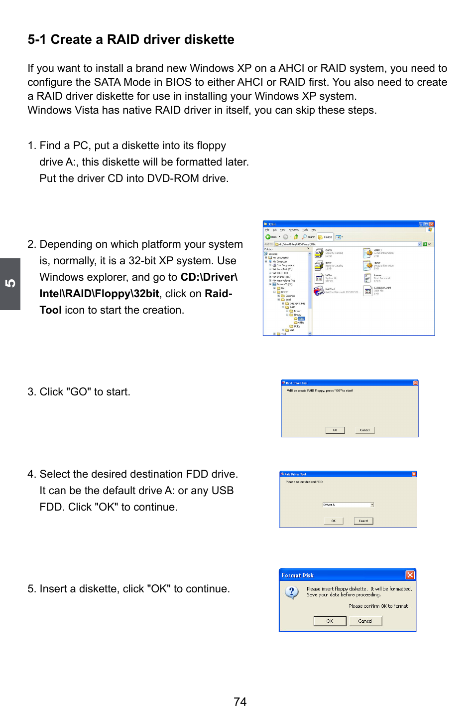 1 create a raid driver diskette | Foxconn P67A Series User Manual | Page 81 / 115