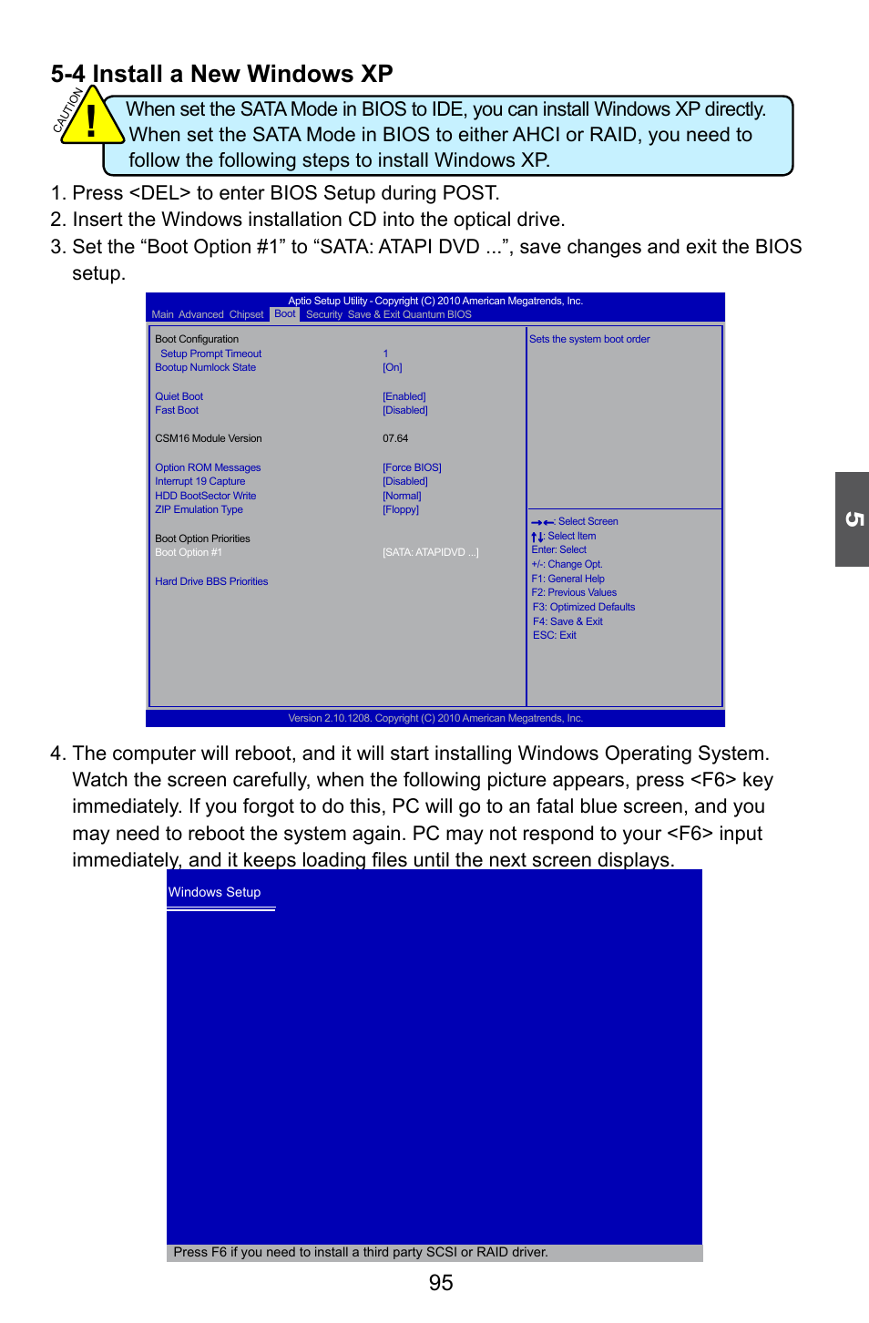 4 install a new windows xp | Foxconn Rattler User Manual | Page 102 / 111