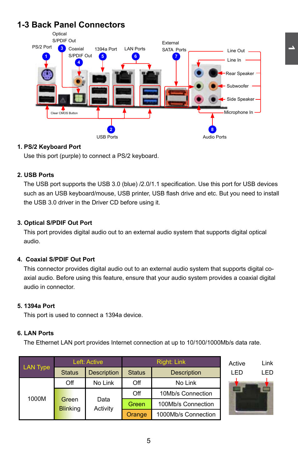 3 back panel connectors | Foxconn Rattler User Manual | Page 12 / 111