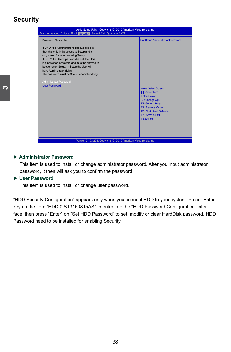 Security | Foxconn Rattler User Manual | Page 45 / 111