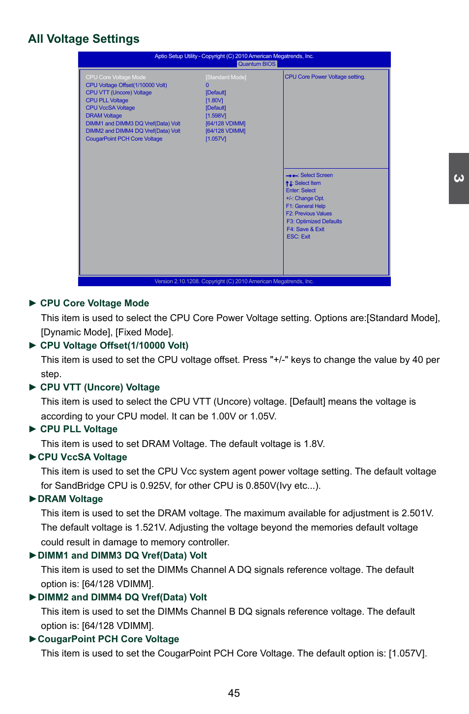 All voltage settings | Foxconn Rattler User Manual | Page 52 / 111