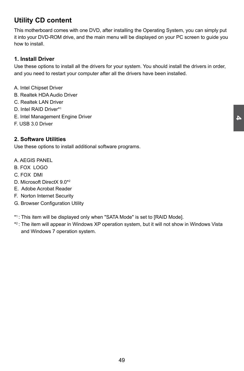 Utility cd content | Foxconn Rattler User Manual | Page 56 / 111
