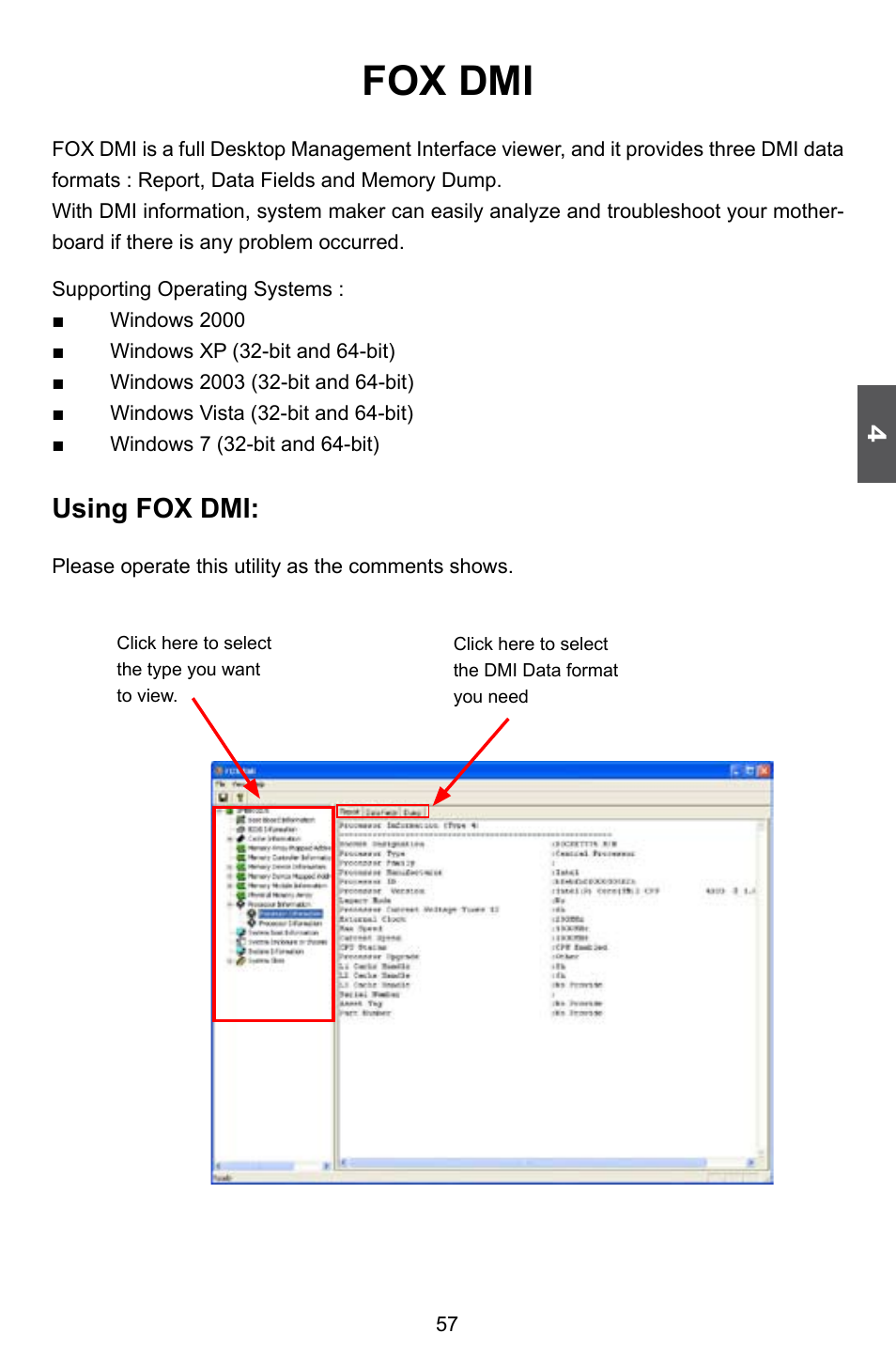 Fox dmi, Using fox dmi | Foxconn Rattler User Manual | Page 64 / 111