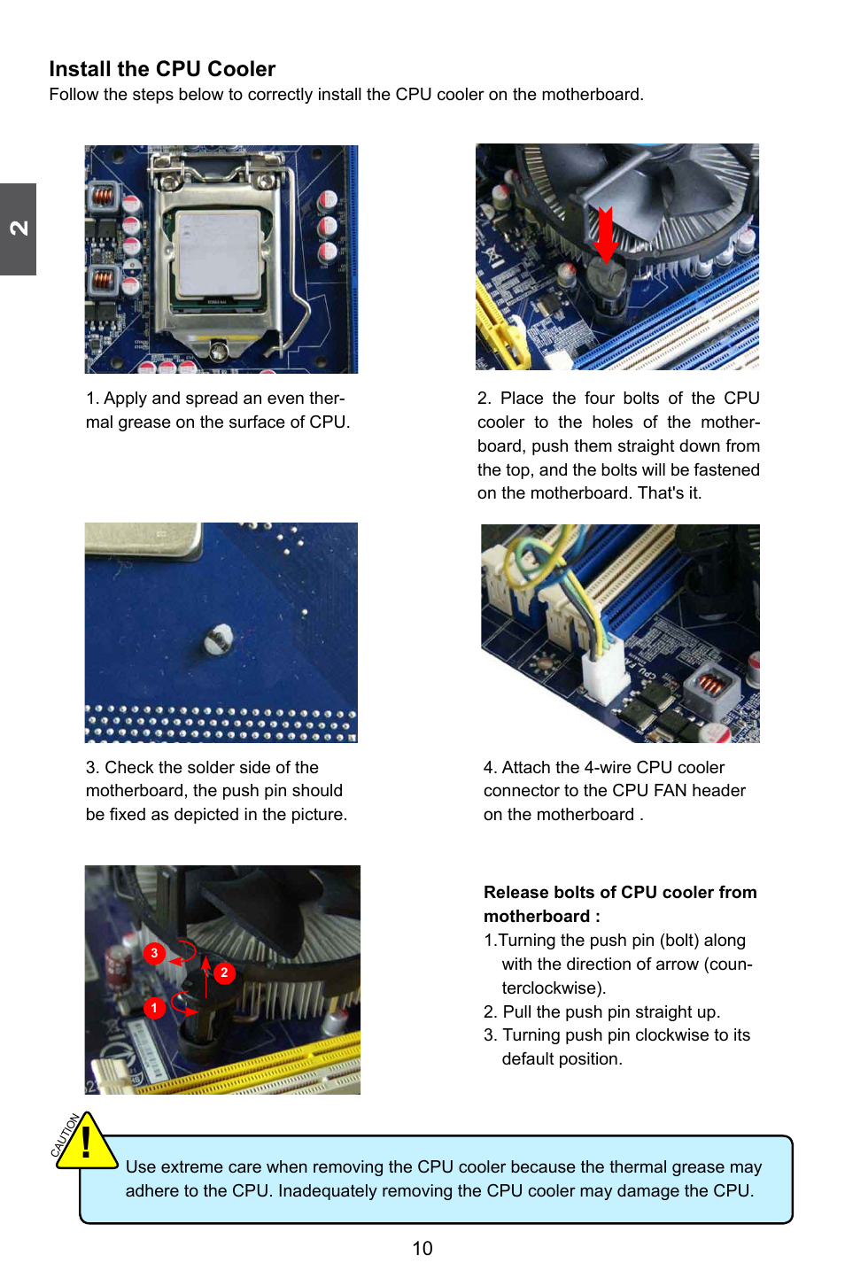 Install the cpu cooler | Foxconn Q67M-S User Manual | Page 17 / 110