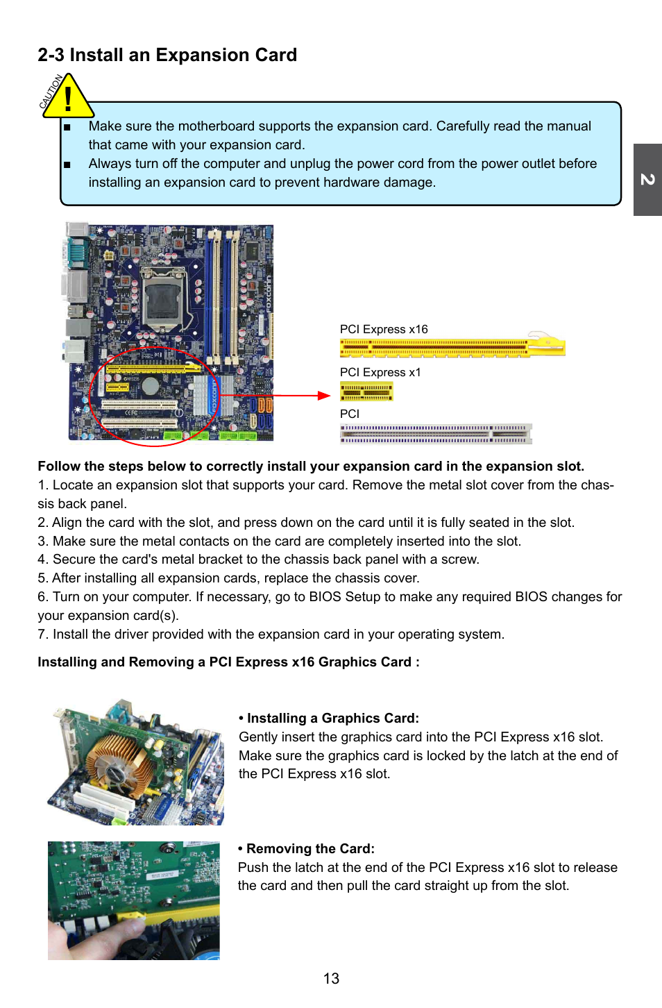 3 install an expansion card | Foxconn Q67M-S User Manual | Page 20 / 110