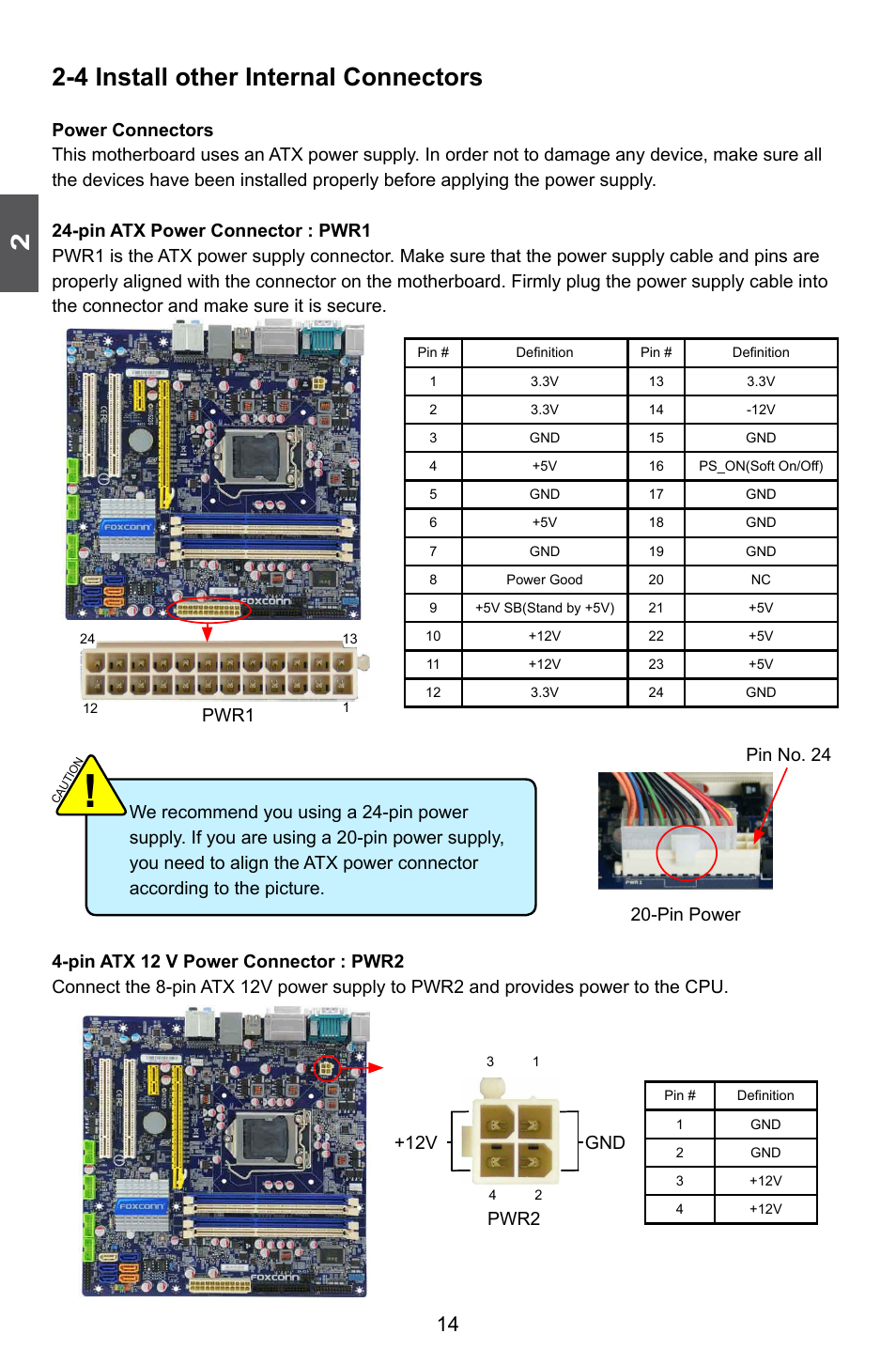 4 install other internal connectors | Foxconn Q67M-S User Manual | Page 21 / 110