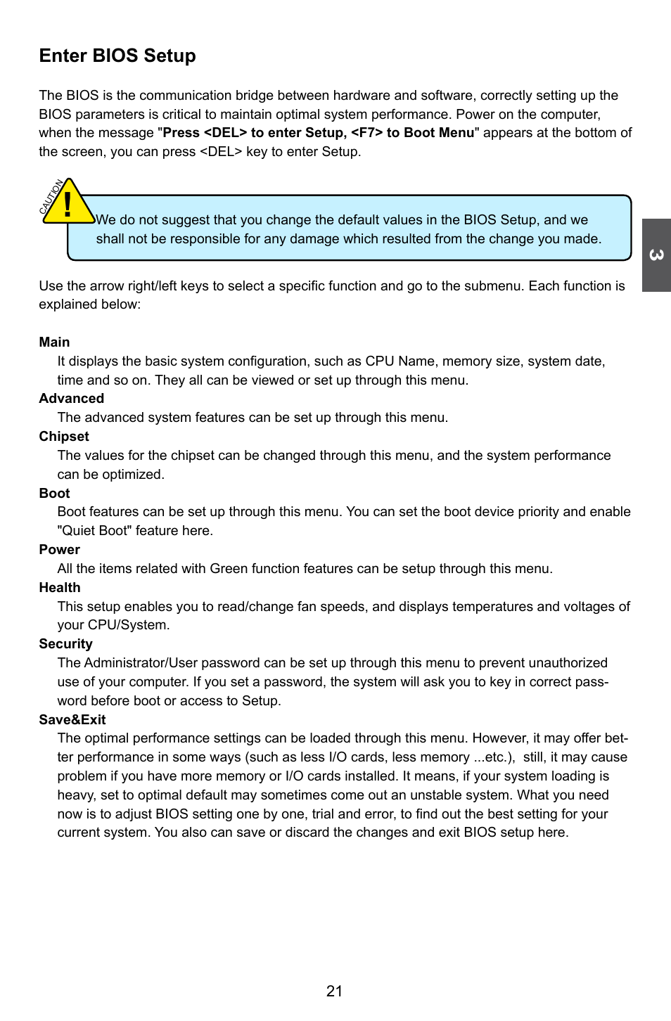 Enter bios setup | Foxconn Q67M-S User Manual | Page 28 / 110