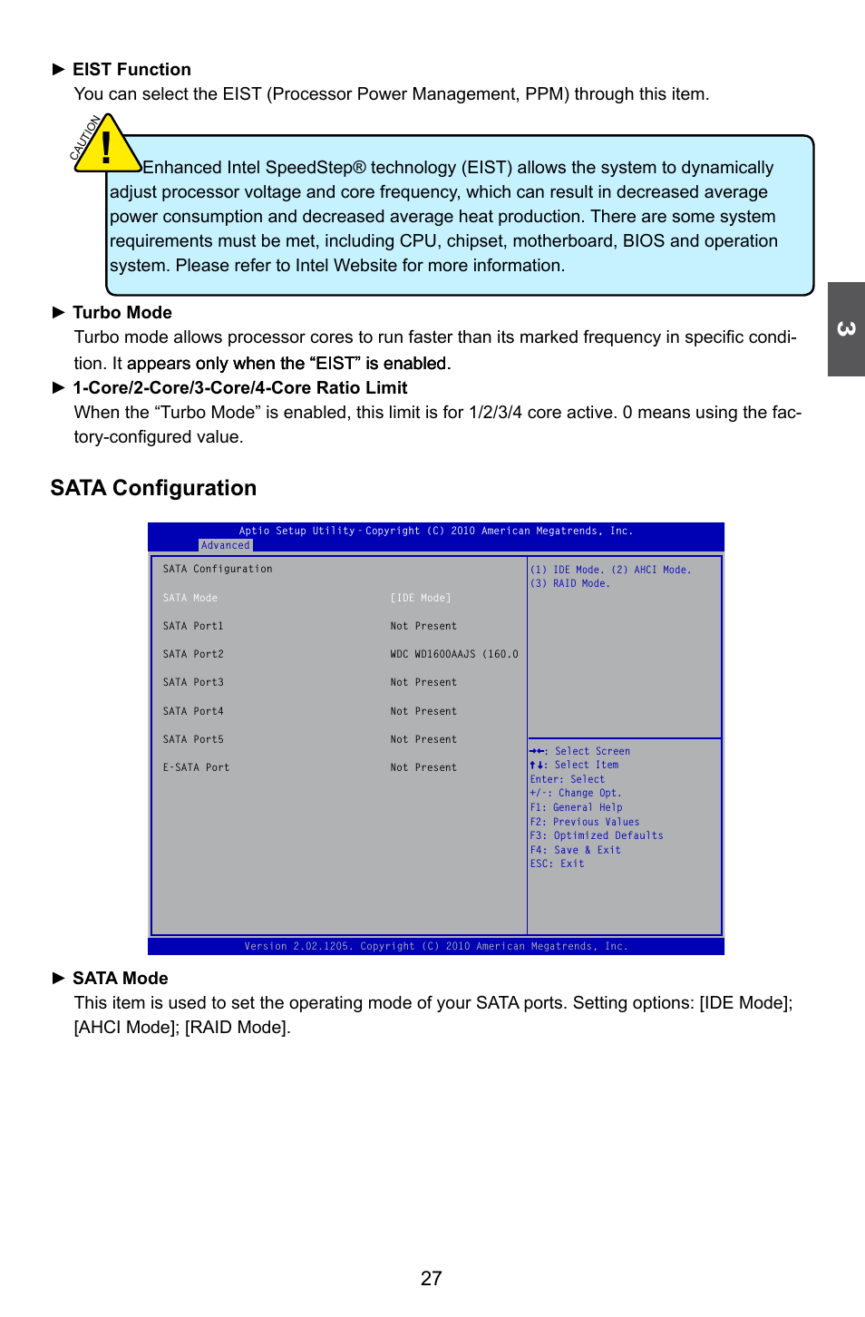 Sata configuration | Foxconn Q67M-S User Manual | Page 34 / 110