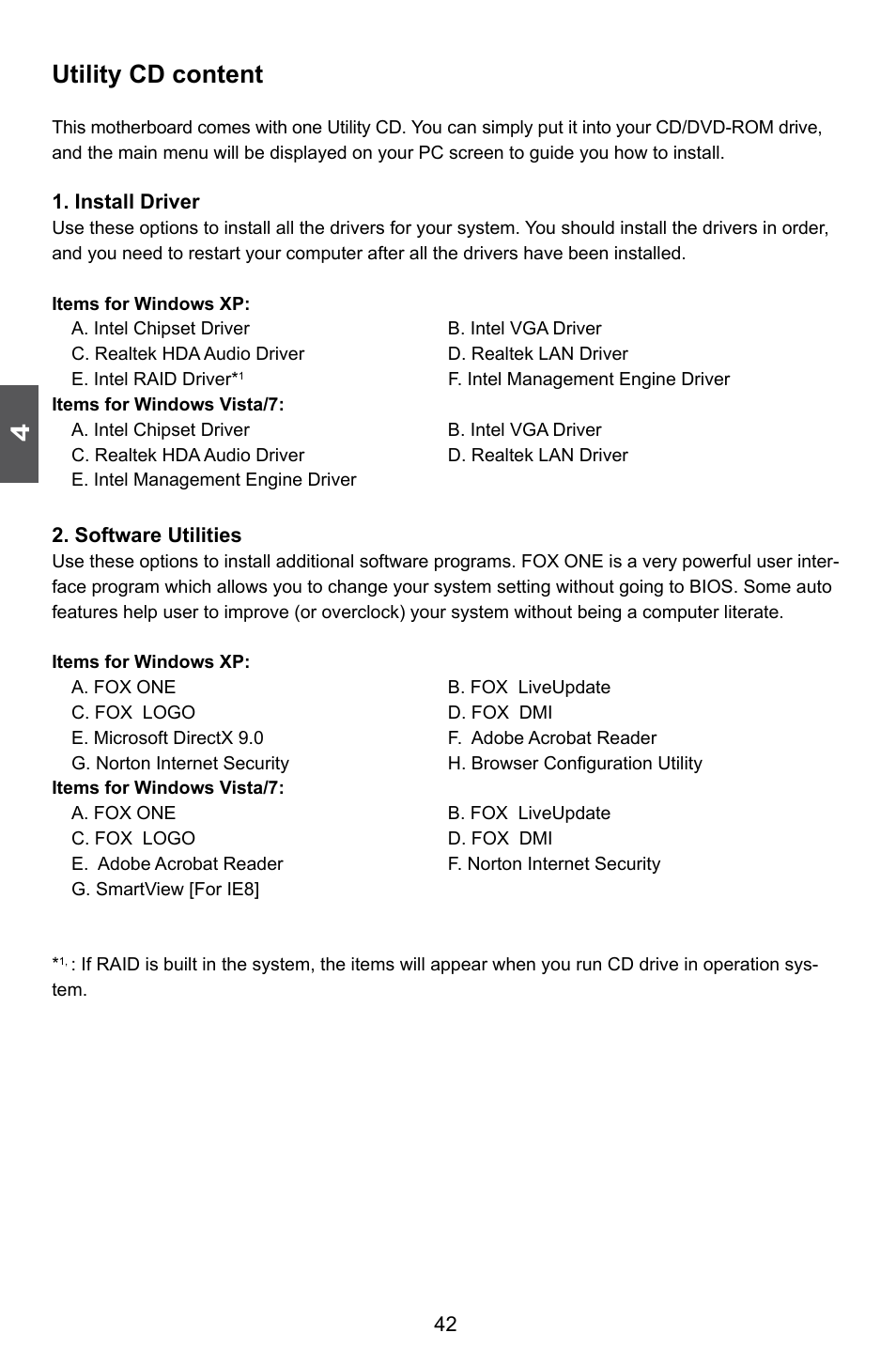 Utility cd content | Foxconn Q67M-S User Manual | Page 49 / 110