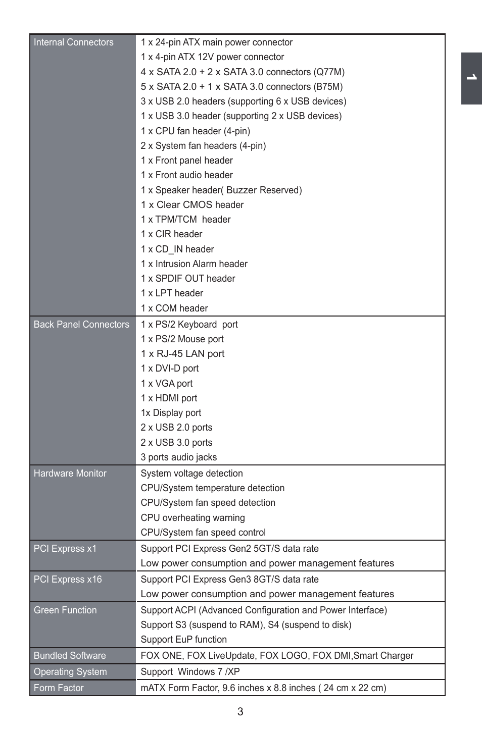 Foxconn Q77M User Manual | Page 10 / 107