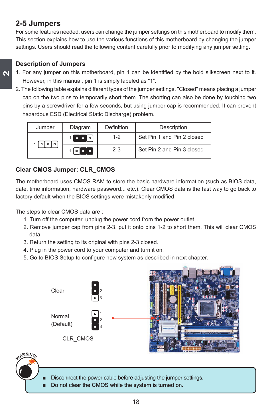 5 jumpers | Foxconn Q77M User Manual | Page 25 / 107